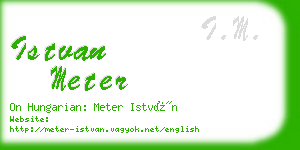 istvan meter business card